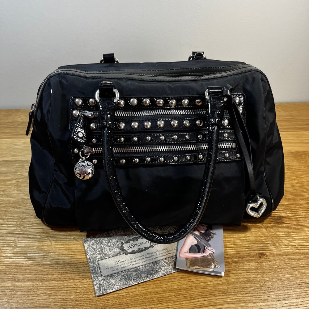 Brighton Studded Black Handbag